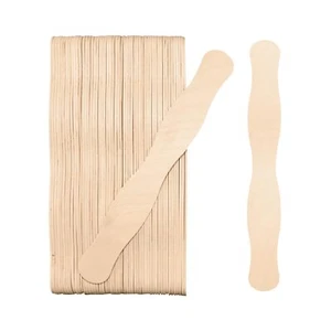 55 Pcs 8 Inch Wooden Fan Handles Craft Sticks for Wedding Programs Paint Mixing - Picture 1 of 7