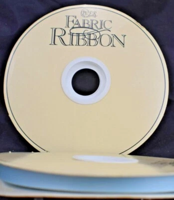 Vintage WFR Fabric Ribbon Satin Thrifty Blue 100 Yard Roll 3/8 Wide 6550 - Image 1 of 4