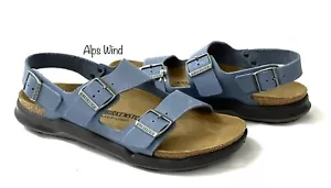 Birkenstock Men's Rugged Milano Big Buckle Strap Sandals Elemental Blue SZ.EU45 - Picture 1 of 8