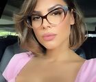 Eyeglasses Cat Eye Demi "NIKITA" Women Glasses Clear Lenses Shadz GAFAS Fashion