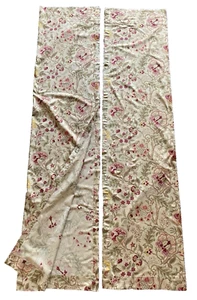 Waverly Set / 2 ungefütterte Stange Taschengardine Paneele 40x82 Imperial Dress Antik Hellbraun - Bild 1 von 7