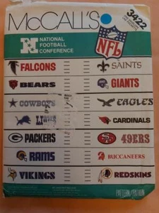 McCall's 3422 Vintage NFL Conference Logo Transfers Pattern - Imagen 1 de 2
