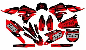Red Decals for YAMAHA CYCRA POWERFLOW YZ 250F YZ250F 2014-2018 GRAPHICS - Foto 1 di 1