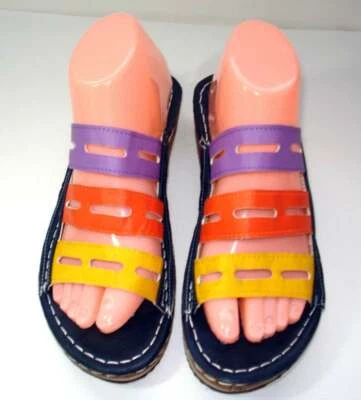 ¡Súper ligero nuevo sin caja! Chanclas para niña azul/amarillo/naranja talla 4 EE. UU. (35 EUR) Foto 1 de 4