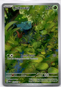 Bulbasaur 166/165 Sv: Scarlet & Violet 151 Holo Pokemon Cards illustration Rare - Picture 1 of 2