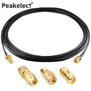 SMA Male to Female Bulkhead RF Coaxial Cable RG174 with 3PCS RF Coax SMA Adapter - Picture 1 of 7