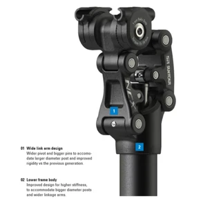 SR Suntour SP25 NCX Tija de sillín paralelogramo 30,9 mm Amortiguación mejorada - Imagen 1 de 2