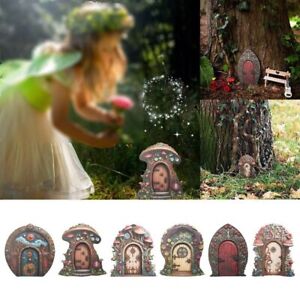 Handmade Fairy Gnome Door Figurines Fairy Gardens Doors  Garden Decoration