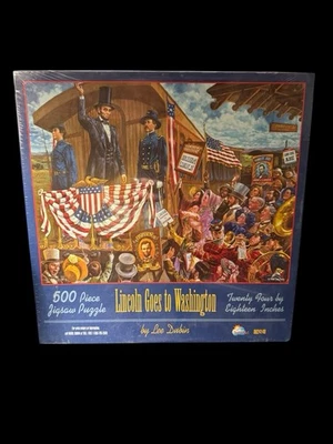 Lincoln Goes To Washington 500 piece puzzle by Lee Dubin SEALED - Image 1 of 2