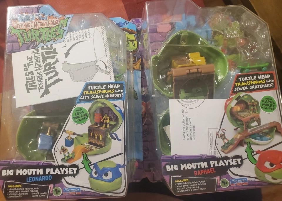 Teenage Mutant Ninja Turtles BIG MOUTH PLAYSET Raphael & Leonardo no figures - Image 1 of 1