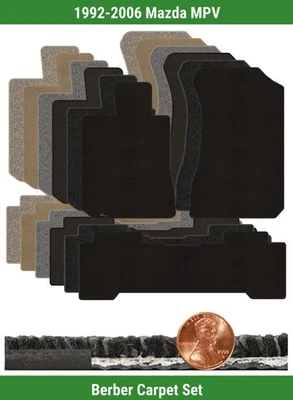 Juego de alfombrillas bereber personalizadas Lloyd para Mazda MPV 1992-2006 (3 piezas) #W7Y Foto 1 de 4