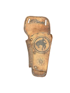 Vintage Top-Gun-Jr. Child’s Western Man Leather Holster For 6" Toy 1950s - Picture 1 of 9