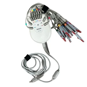 Philips 98980313009 PageWriter Trim ECG EKG Patient Interface Module W/ Leads - Picture 1 of 8