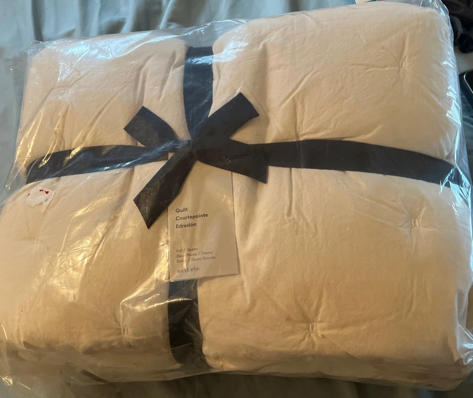 Edredón Edredón Europeo West Elm Nuevo con Etiquetas Completo/Reina Algodón Orgánico Fácil Cuidado Foto 1 de 4
