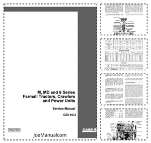 CASE M MD and 6 Series Farmall Tractors Crawler Power Units Service Manual GS... - Picture 1 of 1