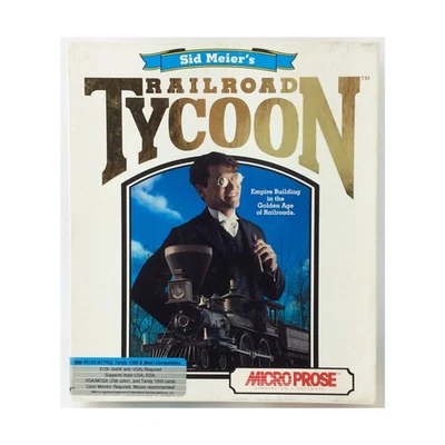 Microprose Computer Game Sid Meier's Railroad Tycoon (PC 3.5") VG+/EX - Image 1 of 2