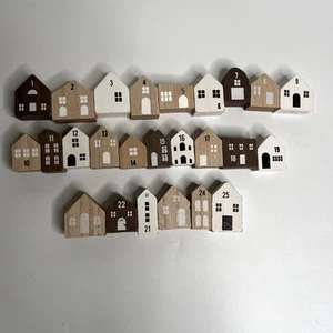 Target Bullseye Playground Wooden House Countdown Blocks Advent Calendar - Picture 1 of 6