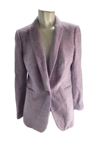 Blazer para mujer J Crew 8 lana lavanda botón único chaqueta de parque - Imagen 1 de 8
