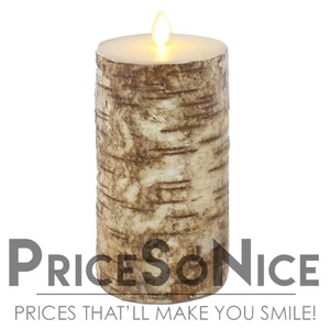 Pottery Barn Flickering Flameless Pillar Candle - Birch - 3x6 MSRP $79 - Picture 1 of 1