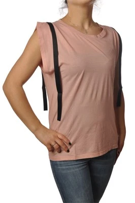 canotta con lacci di tessuto para mujer Dondup Cut it XS-S color rosa Foto 1 de 4