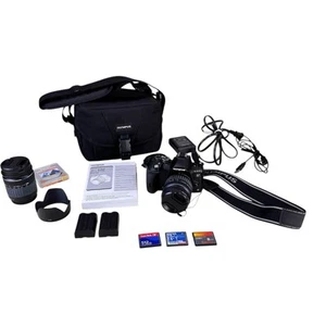 Olympus EVOLT E-510 10.0MP Digital SLR Camera w/ 14-42 & 40-150 Lens Case Cards - Picture 1 of 20