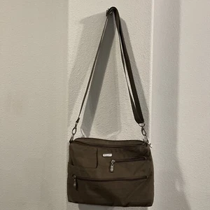 Baggallini Purse Shoulder Bag Crossbody - Brown /Yellow - Imagen 1 de 9