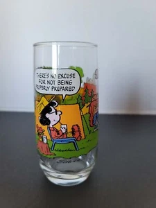 Camp Snoopy McDonald's Glass There's No Excuse For Not Being Properly Prepared - Picture 1 of 3