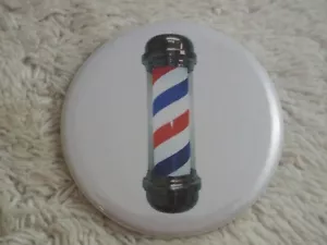 Barber Pole ~ 2-1/4" Button Pinback Pin (A20) - Picture 1 of 2