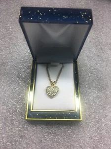 pendant necklace New In Box HEART WITH STONES - Picture 1 of 4