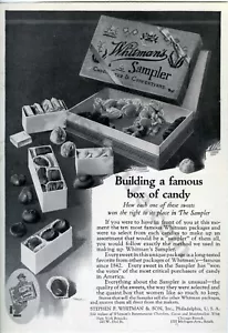 1921 Whitman's Chocolate Candy Sampler Great PRINT AD Over 100 years old (3228) - Picture 1 of 1