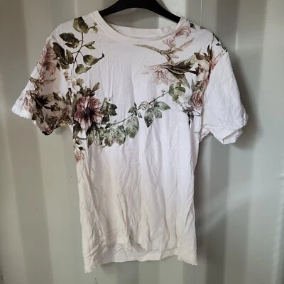 Moda Rapido Mens White Floral Shirt UK Size Large - Image 1 of 4