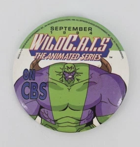 Wild C.A.T.S The Animated Series 2.5" Pin-back Button Promo CBS Septiembre 1994 - Imagen 1 de 2