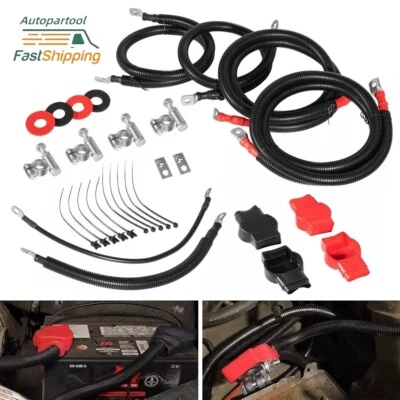 Kit de cables de batería para Ford Superduty F250 F350 F450 2003-2007 6,0 L PowerStroke Foto 1 de 4