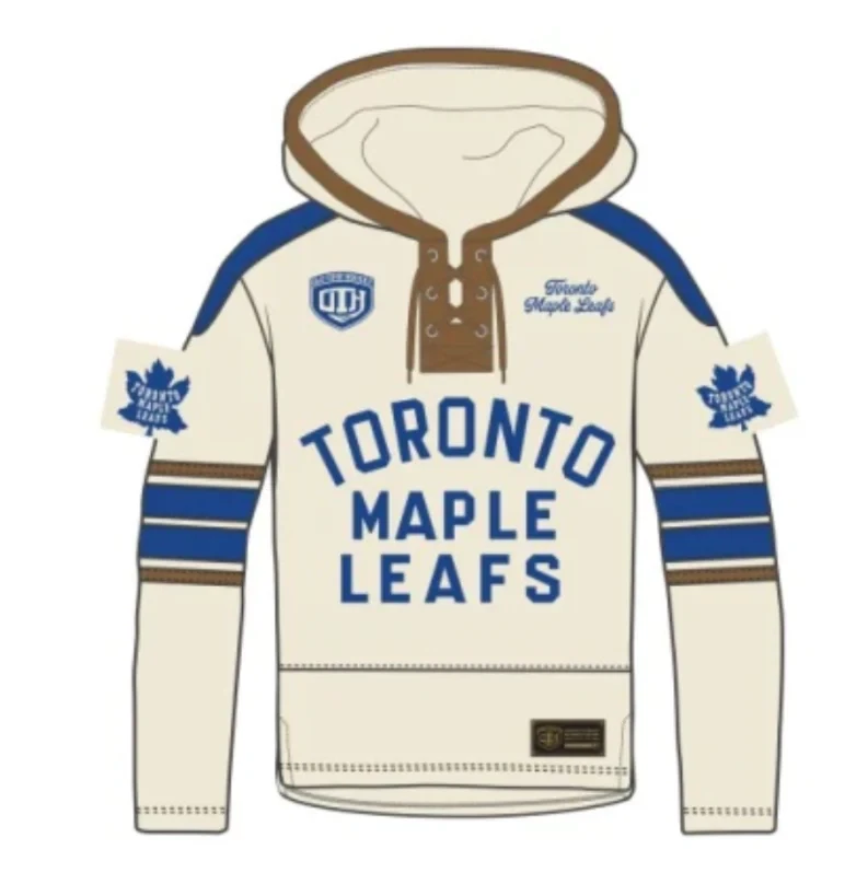 Men's Toronto Maple Leafs NHL '47 OTH White Heritage Heavyweight Lacer Hoodie - Image 1 of 1
