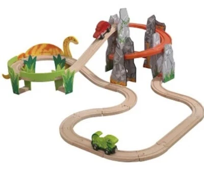 KidKraft Dino World Juego de Pista de Tren de Madera y Vehículo Volcano Escape Nuevo Foto 1 de 4