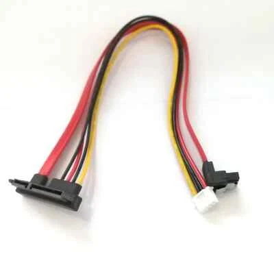 90 Degree SATA 7+15P 22pin to SH 2.0 4pin Power HDD Hard Disk Data Cable - Image 1 of 4