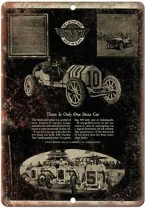 Stutz Motor Car Co. of America Indianapolis Riproduzione Insegna Metallo A625 - Foto 1 di 2