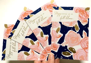 4 tarjetas Sello Heartline Encoramiento Felicidad en plena floración en blanco interior - Imagen 1 de 7