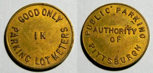 Token de estacionamiento público de Pittsburgh, Pennsylvania (02375) - Imagen 1 de 3