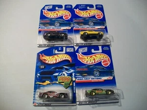 Hot Wheels 4 First Editions 1998 & 99 MUSTANGS 1998 & 2002 MUSTANG COBRAS 1:64 - Picture 1 of 7