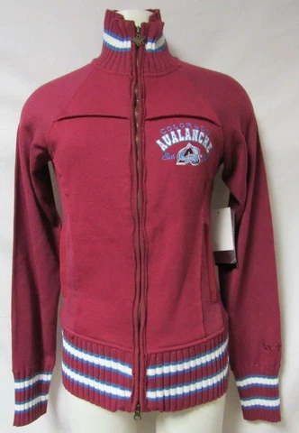 Touch by Alyssa Milano Colorado Avalanche Womens S/M Full Zip Sweater A1 2588 Cover