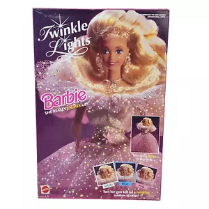 VINTAGE 1993 TWINKLE LIGHTS BARBIE PUPPE NRFB NEU IN BOX MATTEL # 10390 VERSIEGELT - Bild 1 von 13