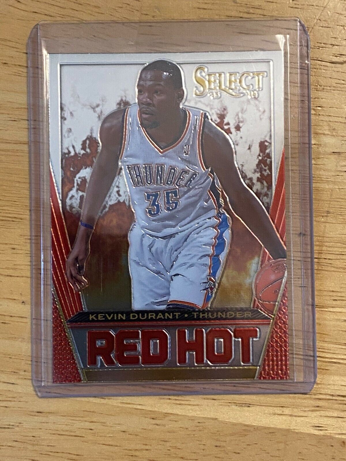 2013-14 SELECT KEVIN DURANT RED HOT INSERT CARD