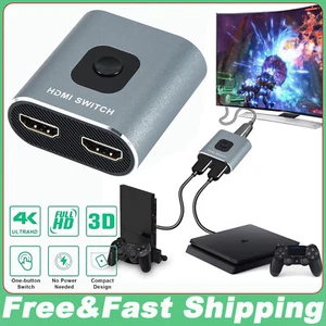Bi-Directional 4K HDMI 2.0 Cable Switcher Splitter HUB 2 in 1 out & 1 in 2 out - Picture 1 of 9
