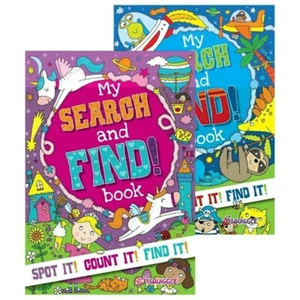 My Search & Find Activity Book - 2 Pack Kids Children Colouring In Puzzles Fun - Picture 1 of 5