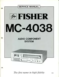 Vintage Fisher Service Handbuch Audio-Komponentensystem MC-4038 - Bild 1 von 3