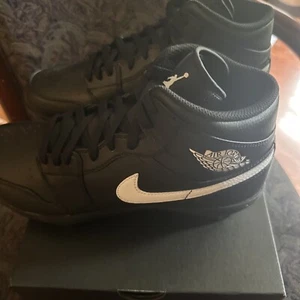 Air Jordan 1 Mid TD Football Cleats Size 9.5 - Picture 1 of 6