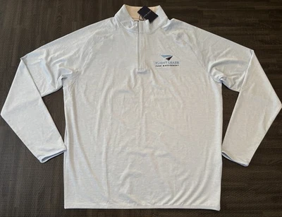 Nuevo con etiquetas Peter Millar Golf 1/4 Cuarto Cremallera Para hombres Grande Azul Claro Logo de la Compañía NUEVO Foto 1 de 4