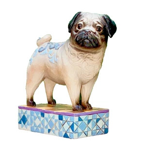 Jim Shore Heart Creek "SARGE" Pug Dog Figurine 4013023 Handcrafted - Picture 1 of 9