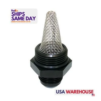 Moroso 23963, One Fitting12an macho a 16an con pantalla externa rendimiento negro Foto 1 de 4